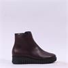Pepe Saenz Sara Side Zip Wedge Boot - Burgundy Leather